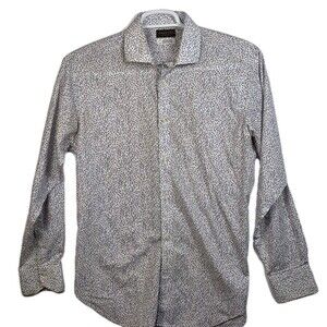 Thomas Dean Men's Medium Multicolored Long Sleeve Button Up Shirt